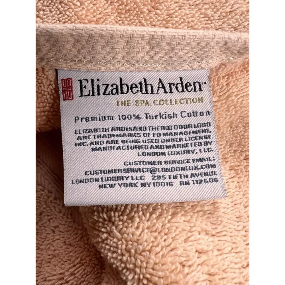 Elizabeth Arden The Spa Collection Bath Towel Peach 100% Turkish Cotton 27x51